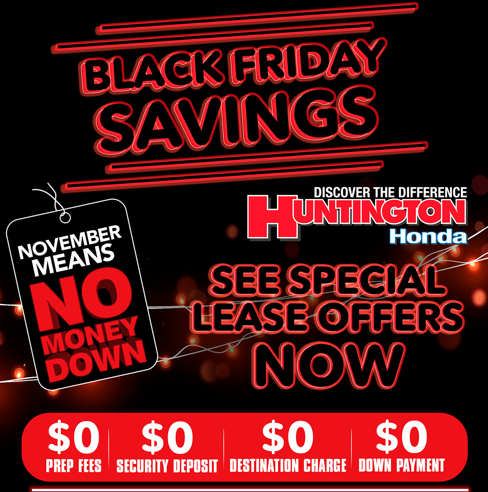 Black Friday Lease Specials Huntington Honda